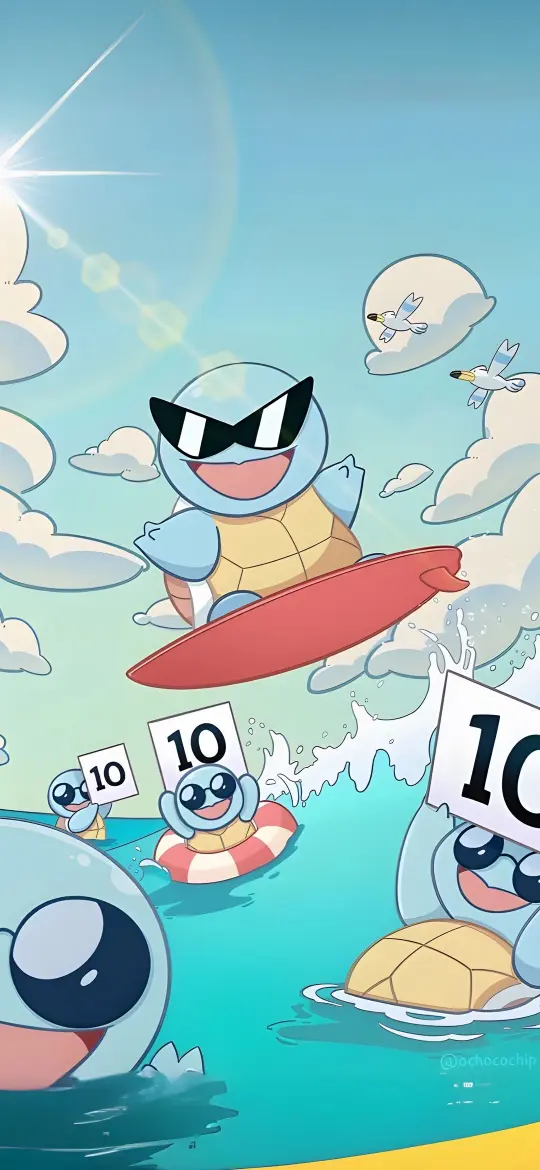 Surfing Squirtle Squad - Related Ghetto Wallpapers wallpaper