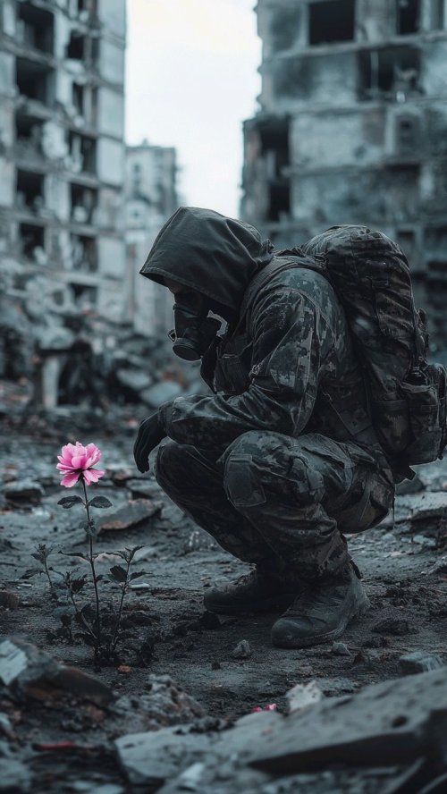 Survivor and Pink Flower