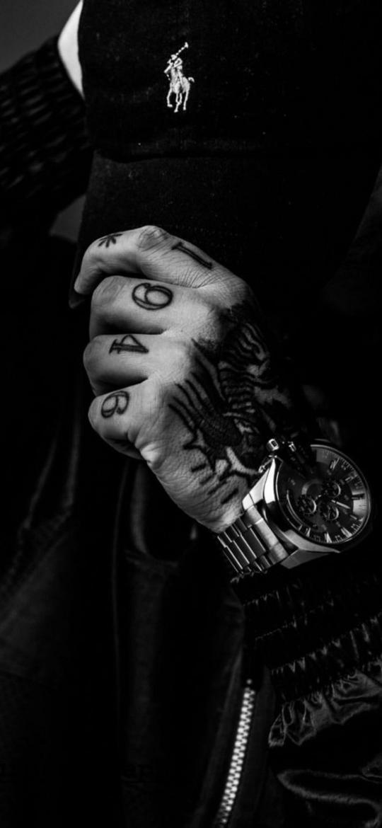 Tattooed Hand and Watch
