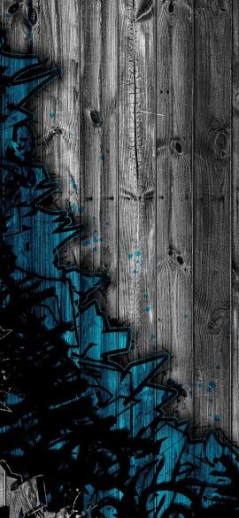Teal Graffiti Wood Panel - Related 4K Wallpapers wallpaper