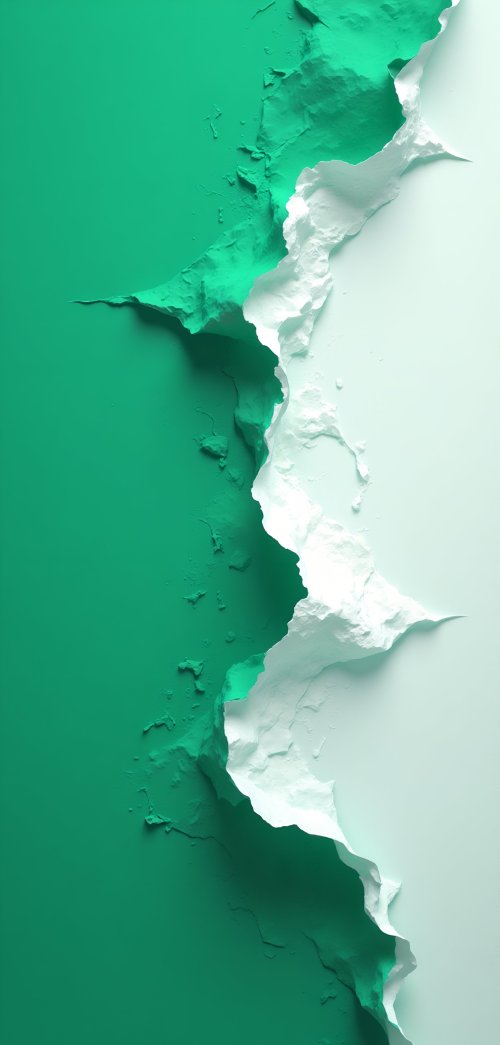 Textured Green and White - abstract Wallpaper