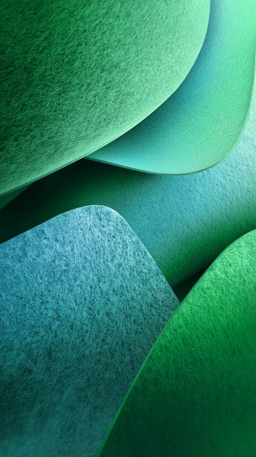 Textured Green Waves - abstract Wallpaper