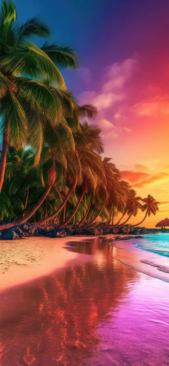 Tropical Sunset Beach - Related Ghetto Wallpapers wallpaper