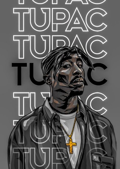 Tupac Neon Portrait