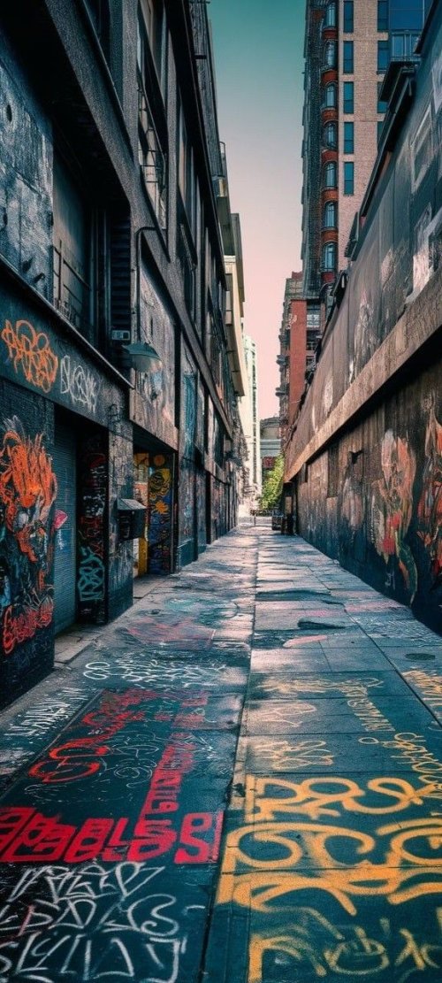 Urban Graffiti Alleyway - urban Wallpaper