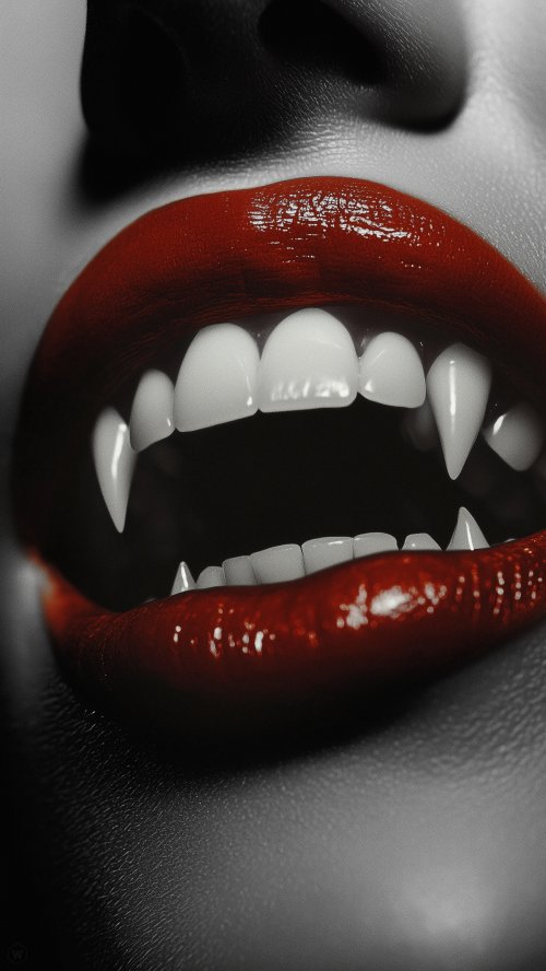 Vampire Lips Fangs