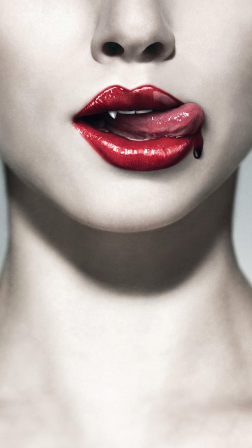 Vampire Lips with Blood