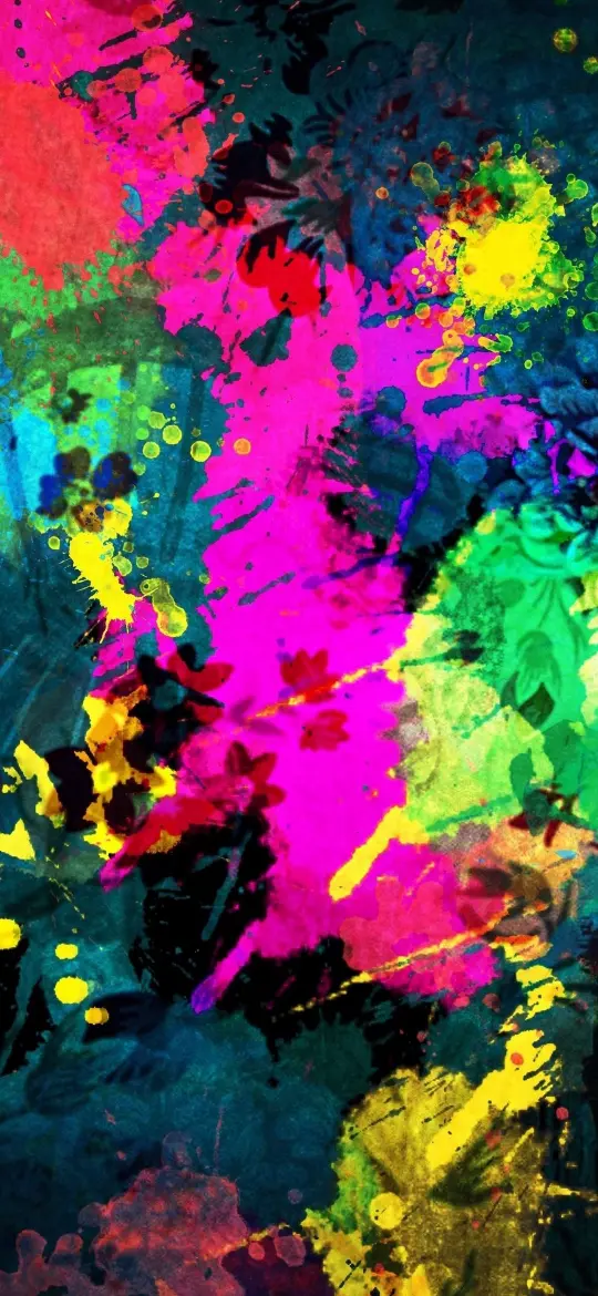 Vibrant Floral Paint Splash