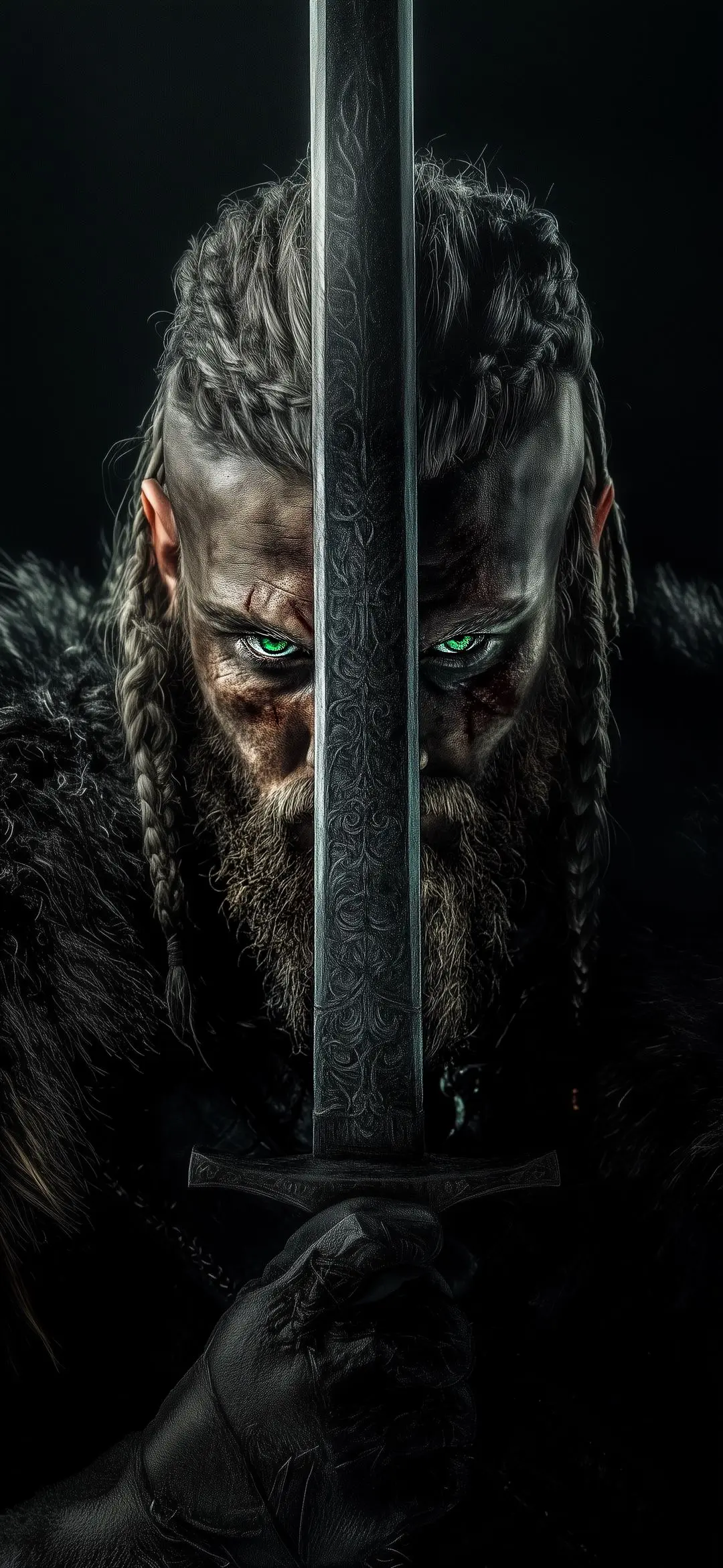 Viking Warrior's Gaze - Related Dope Wallpapers wallpaper