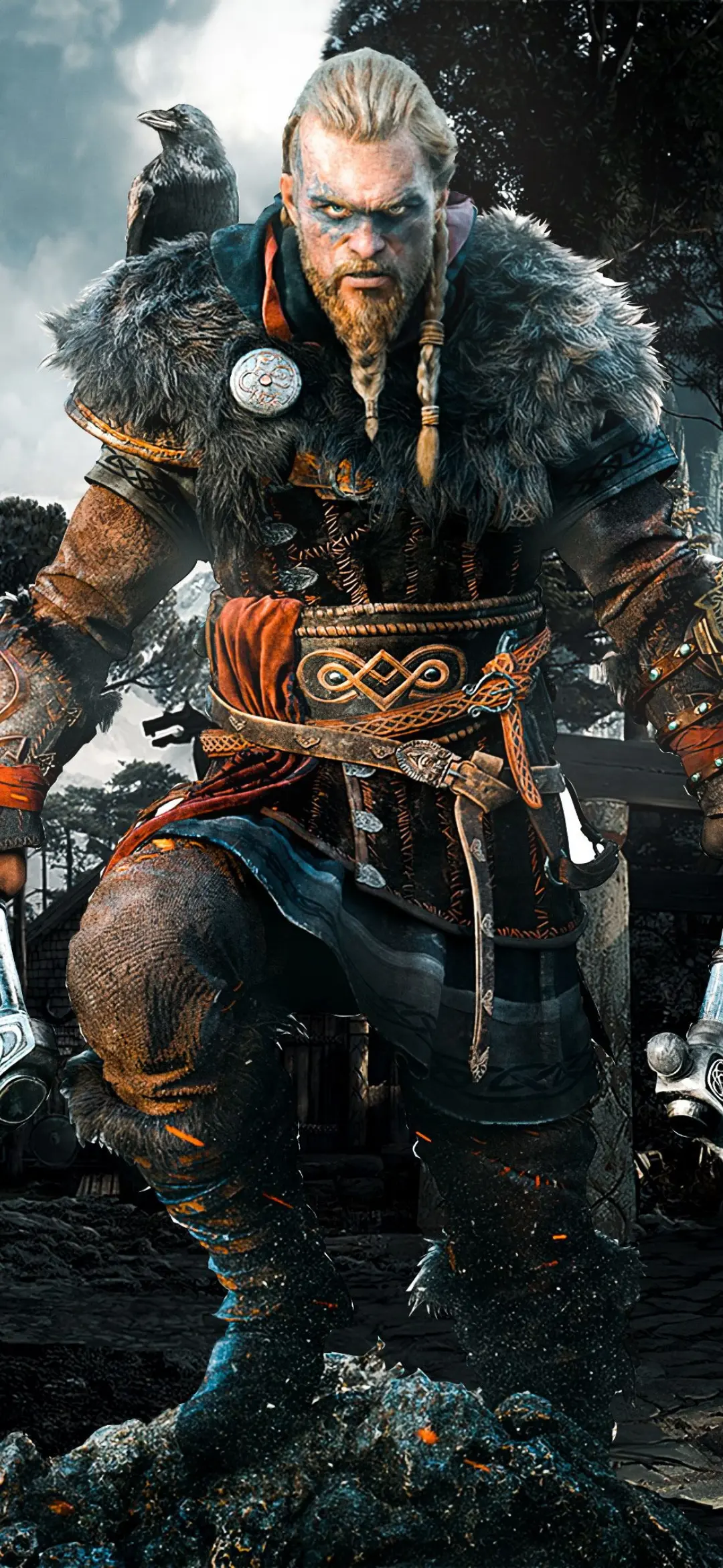 Viking Warrior with Raven