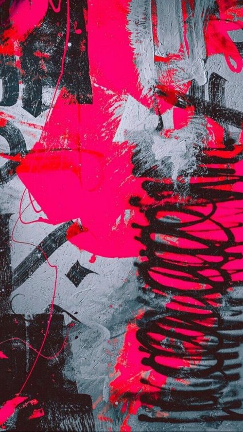 Vivid Pink Graffiti Chaos - graffiti Wallpaper