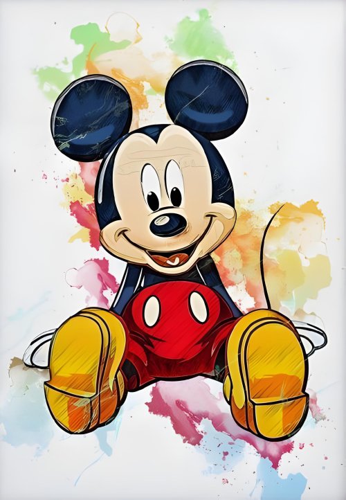 Watercolor Mickey Mouse - dope Wallpaper