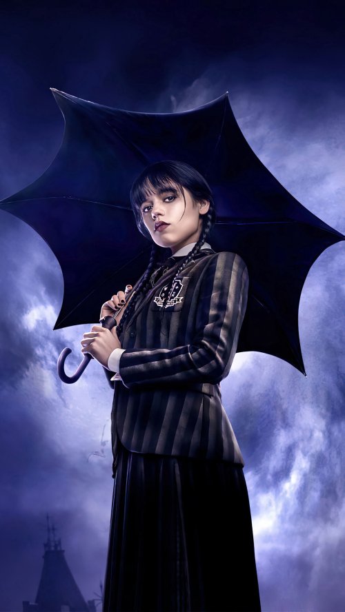Wednesday's Gloomy Umbrella - gothic Wallpaper