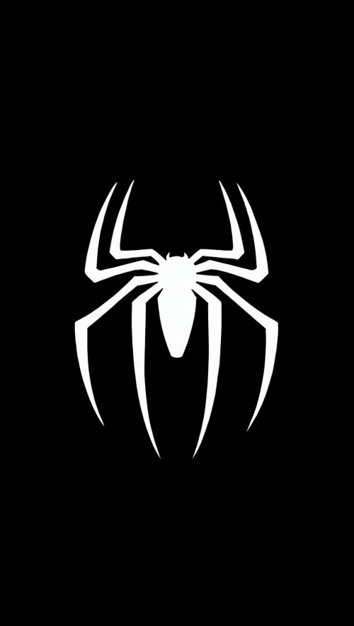 White Spider Logo - Related Dark Wallpapers wallpaper