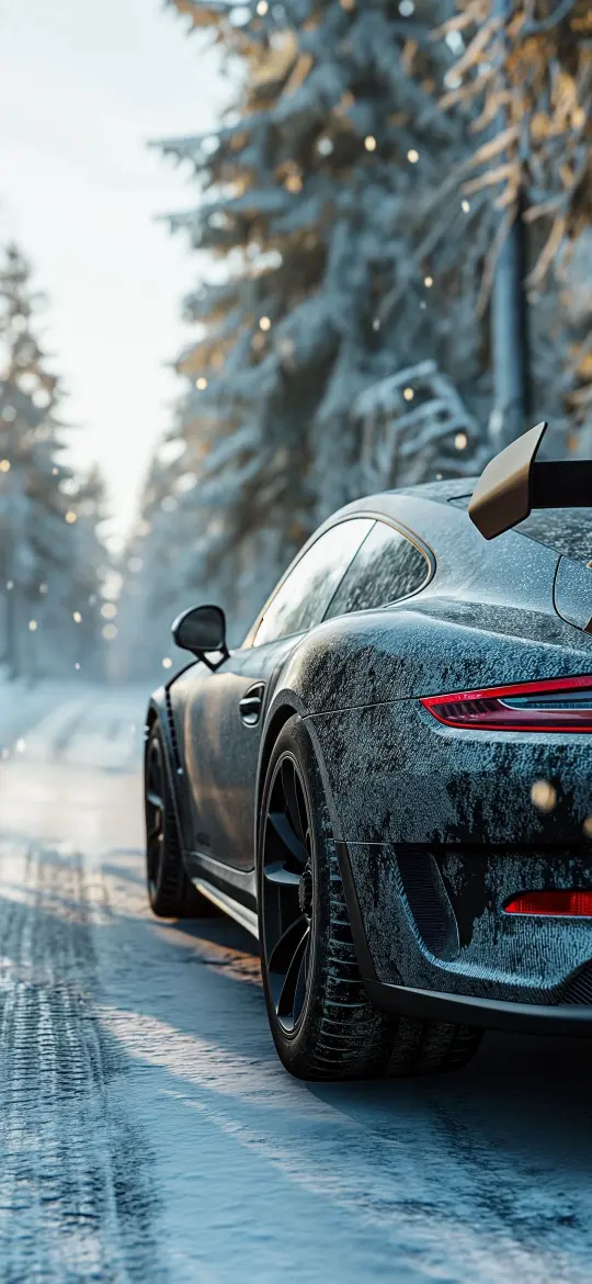 Winter Porsche Drive - Related Ghetto Wallpapers wallpaper
