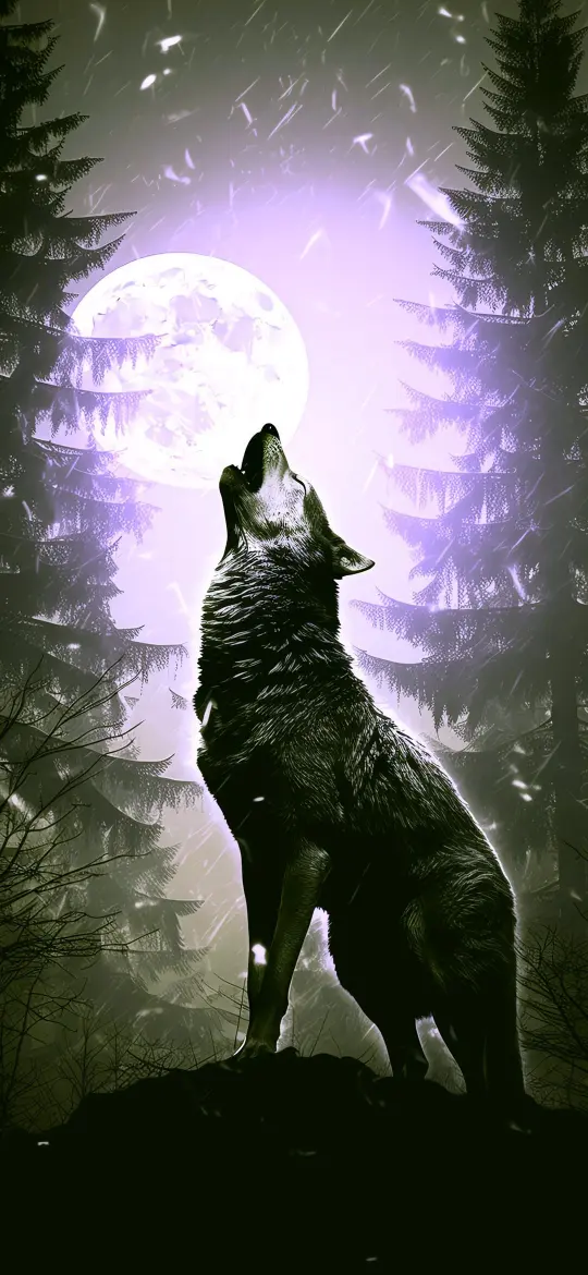 Wolf Howling at Moon - Related Ghetto Wallpapers wallpaper