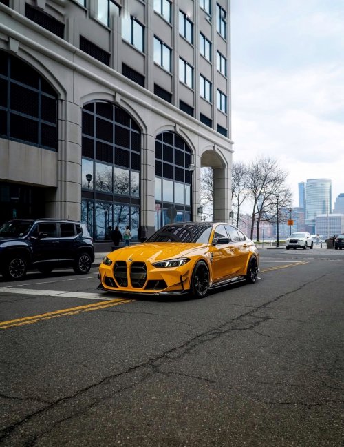 Yellow BMW M3 Sedan