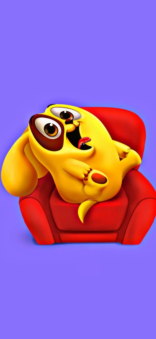 Yellow Creature on Red Chair - Related Ghetto Wallpapers wallpaper