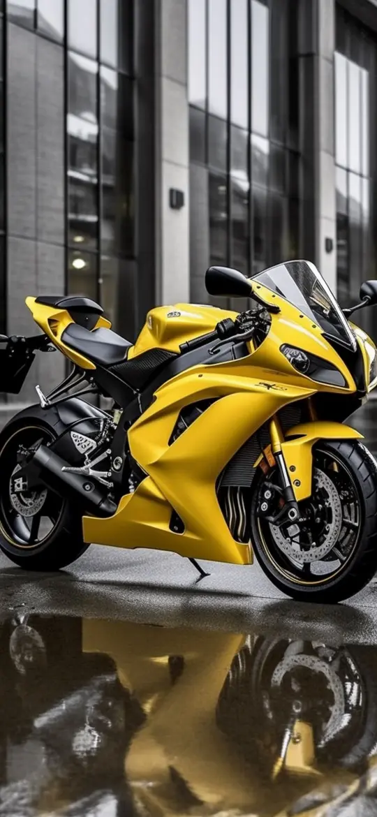 Yellow Yamaha R6 - Related Ghetto Wallpapers wallpaper