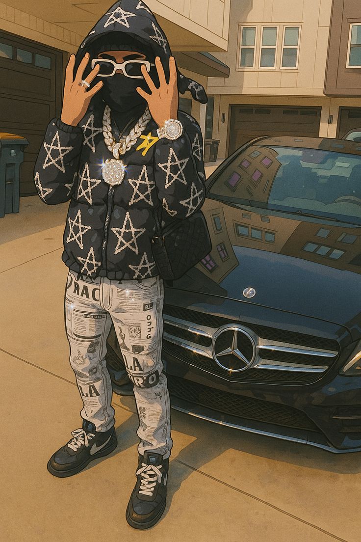 Stylish Man and Mercedes - wallpaper for Ghetto Wallpapers