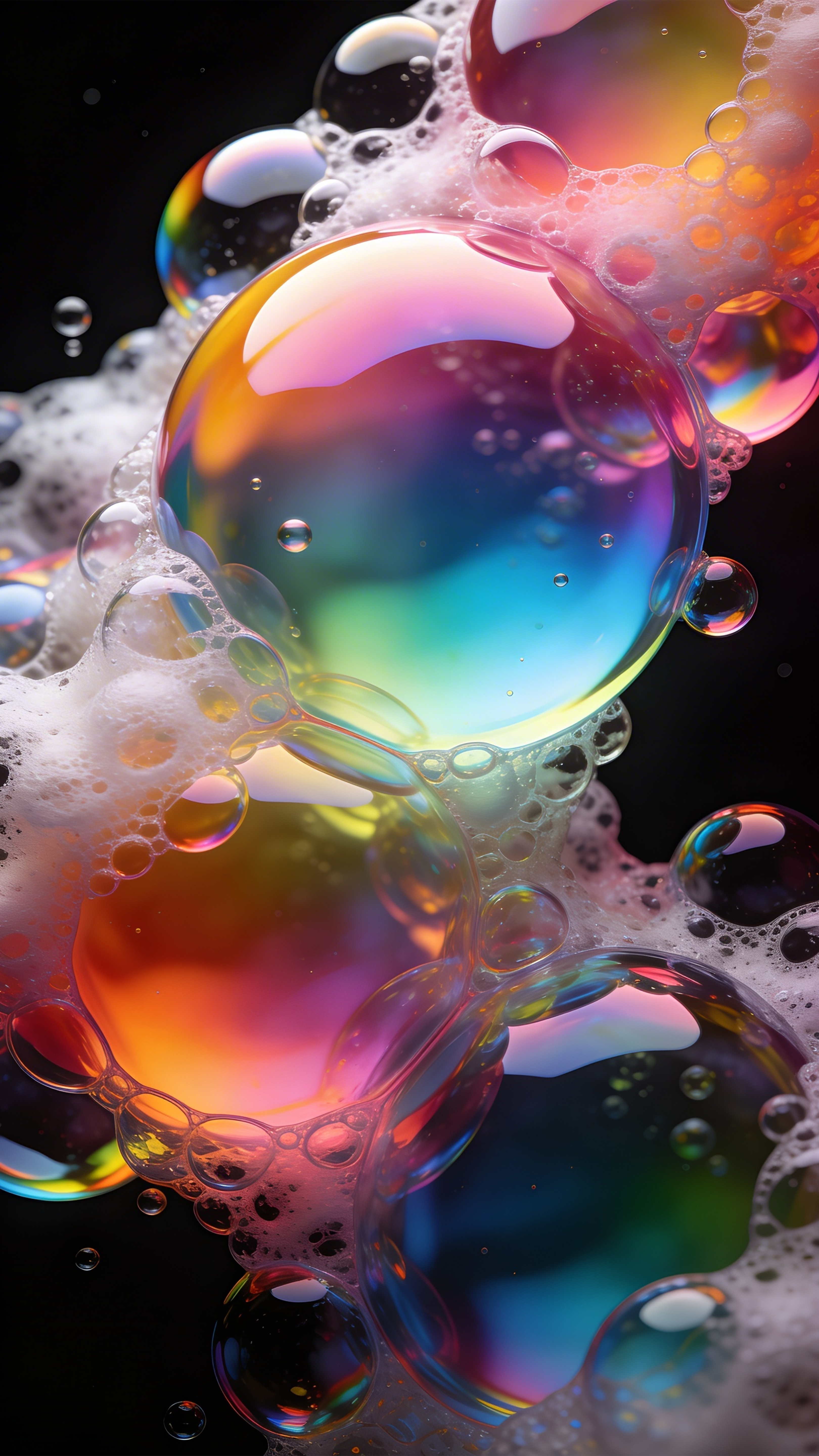 Vibrant Rainbow Soap Bubbles - colorful wallpaper for StockWalls