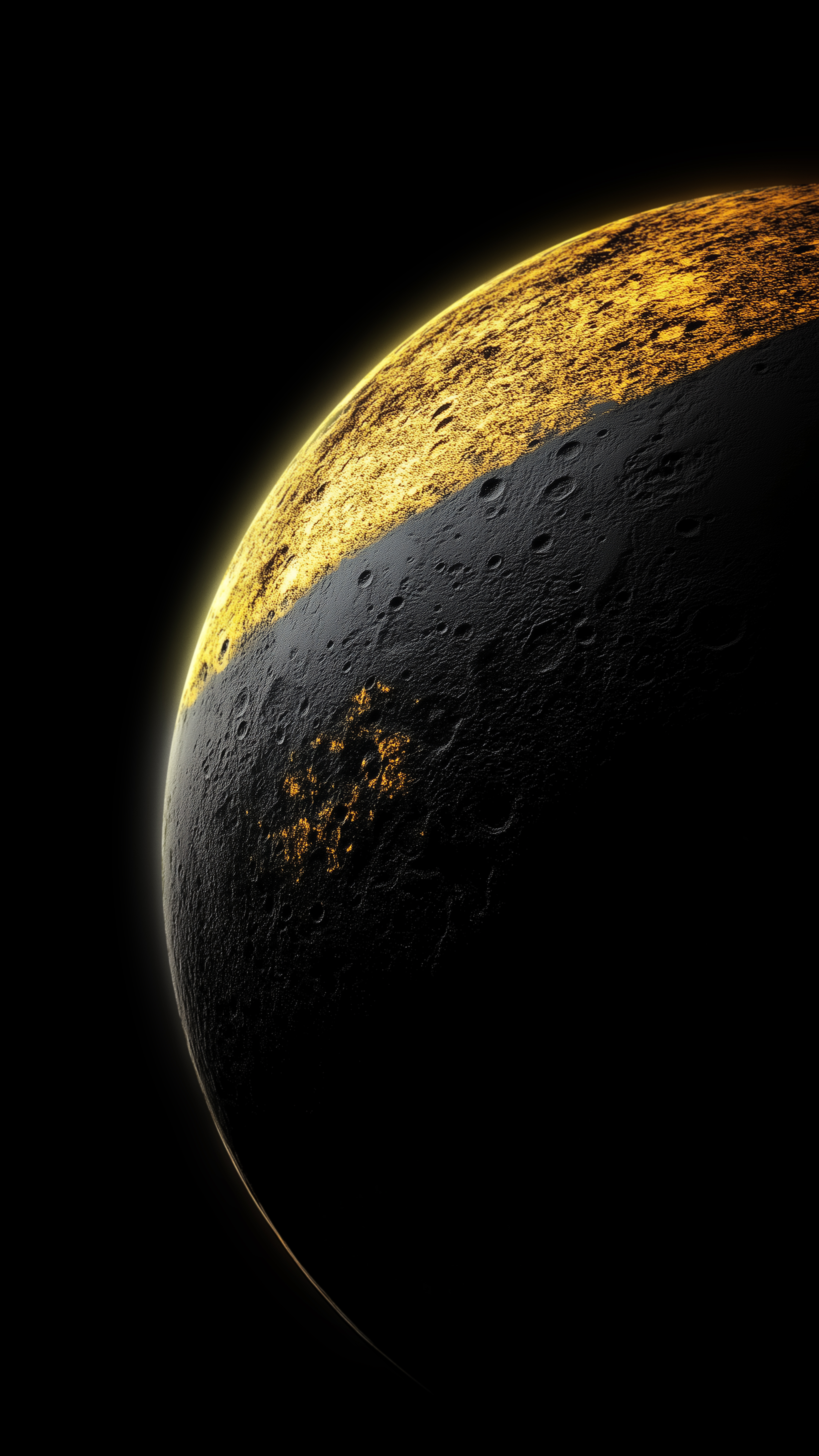 Golden Moon Surface Wallpaper - moon wallpaper for StockWalls