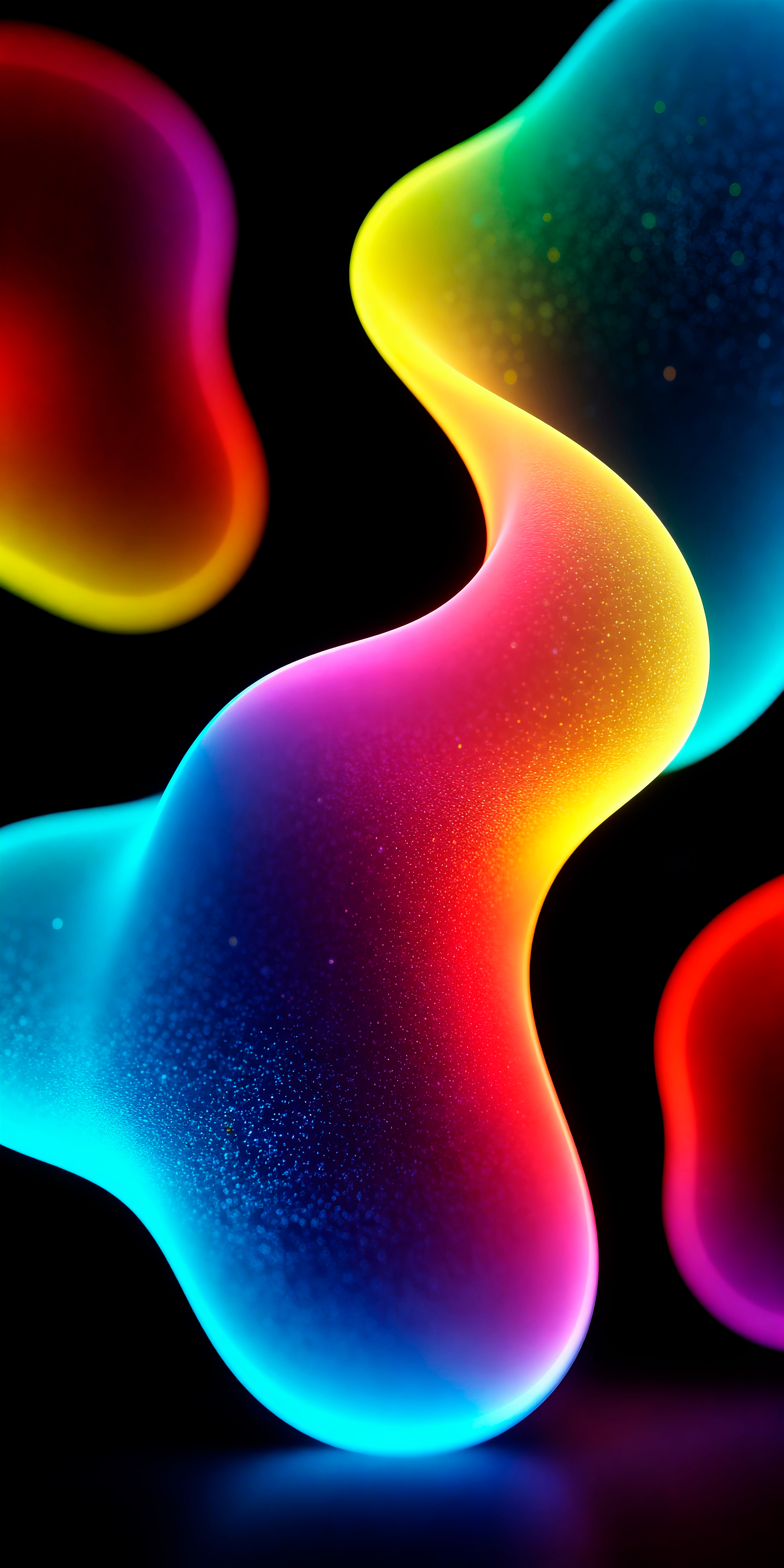 Vibrant Neon Liquid Shapes - abstract wallpaper for StockWalls
