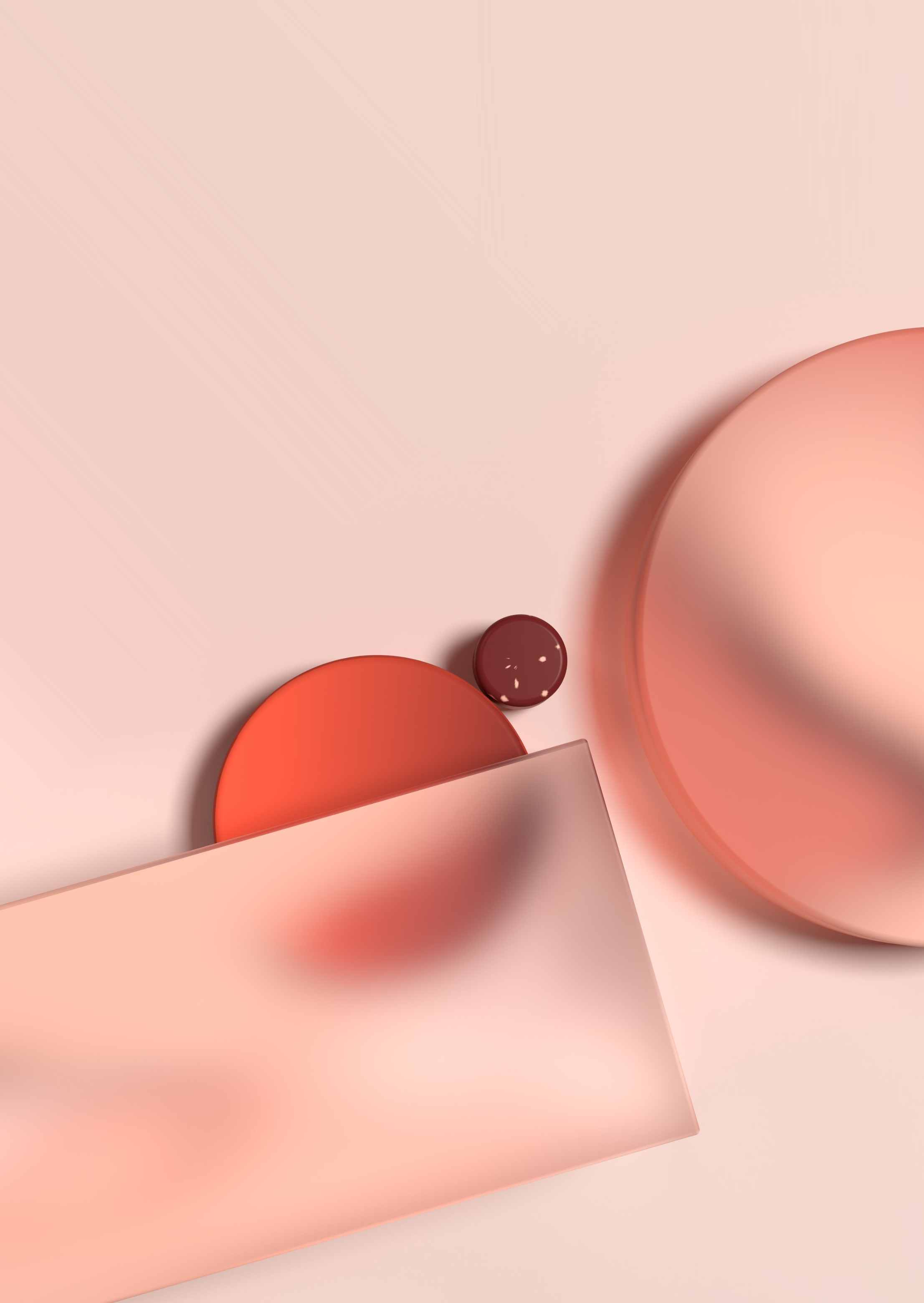 Soft Pink Geometric Shapes - minimal wallpaper for StockWalls