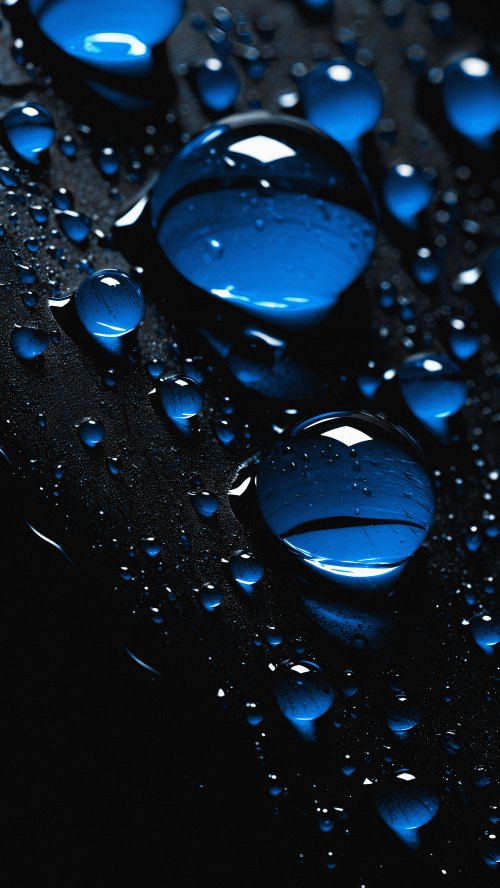 Glowing Blue Raindrops - Related StockWalls wallpaper