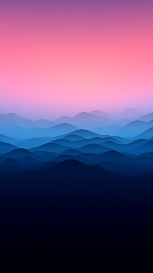 Minimalist Blue Mountain Waves - Related Ghetto Wallpapers wallpaper