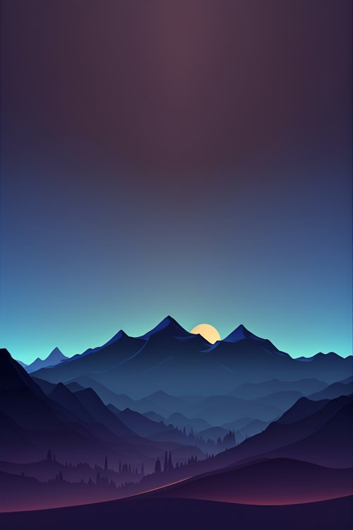 Minimalist Mountain Sunset Horizon - Related Ghetto Wallpapers wallpaper
