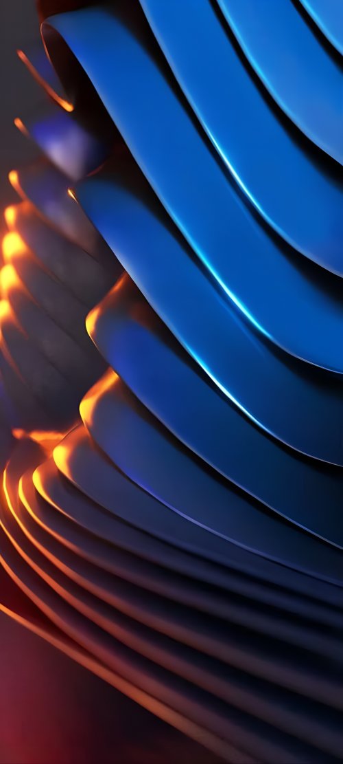 Glowing Blue Abstract Waves