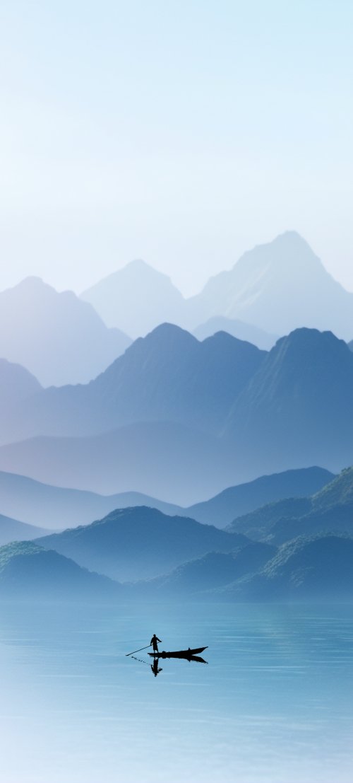 Lone Boat Mountain View - Related Ghetto Wallpapers wallpaper