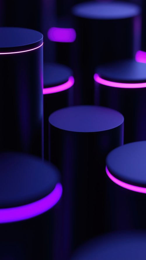 Glowing Neon Cylinders - Related Ghetto Wallpapers wallpaper