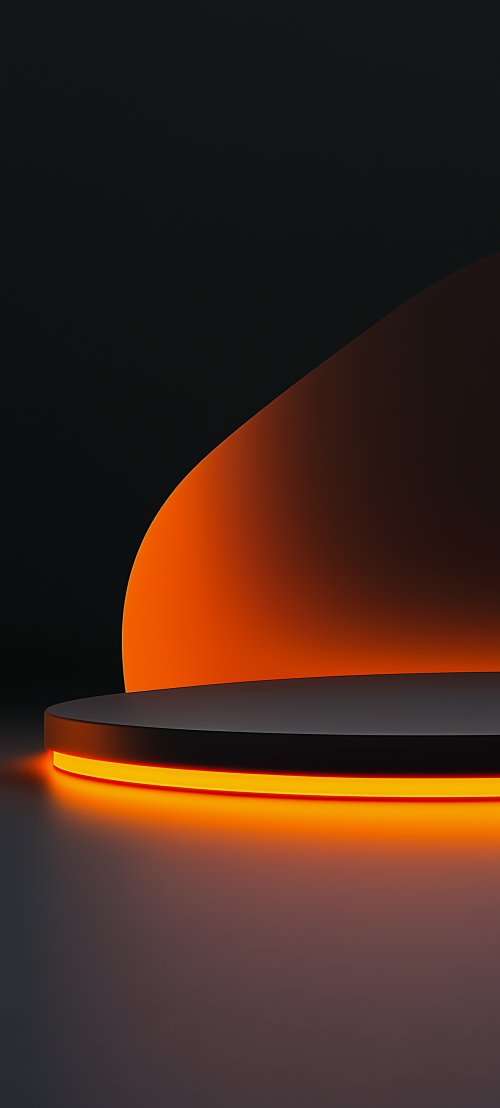 Minimal Orange Neon Podium - Related Ghetto Wallpapers wallpaper