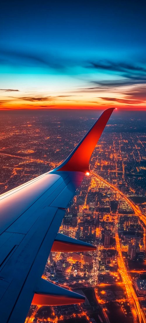 Airplane Wing Over City - Related Ghetto Wallpapers wallpaper