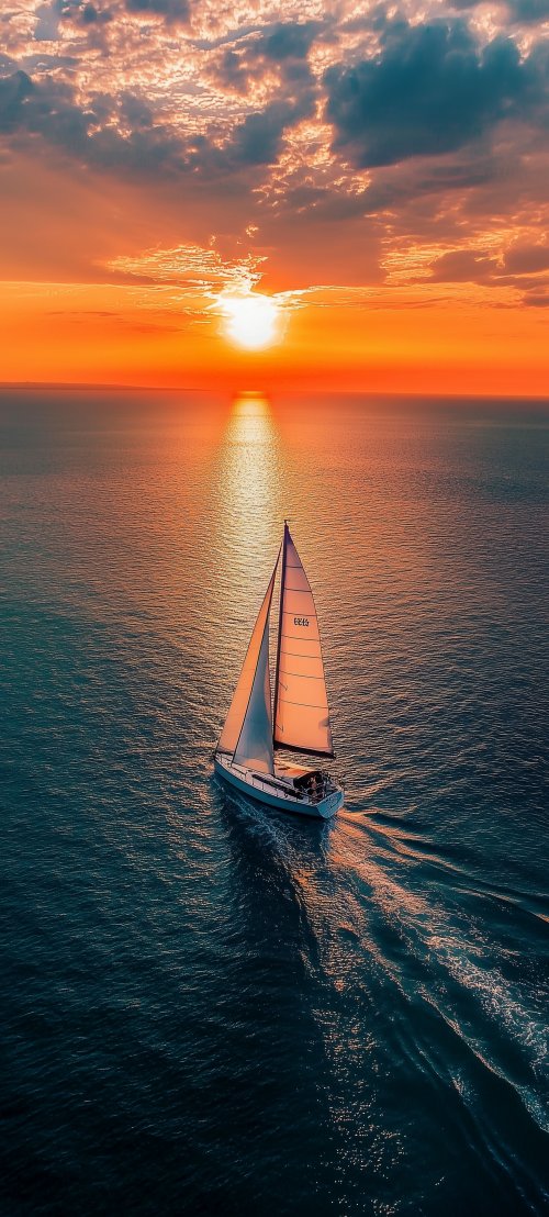 Sailboat at Golden Sunset - Related Ghetto Wallpapers wallpaper