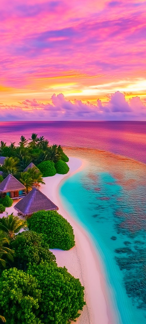 Tropical Beach Sunset Paradise