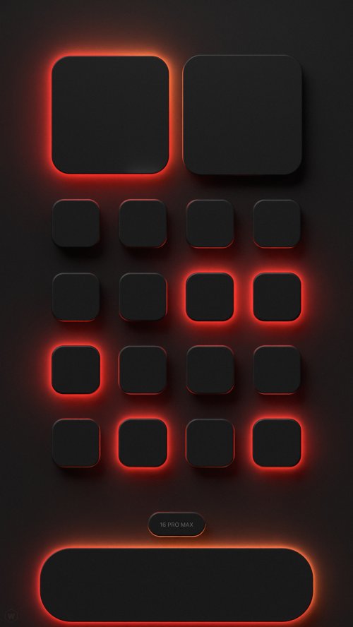 Neon Red App Grid - Related Ghetto Wallpapers wallpaper