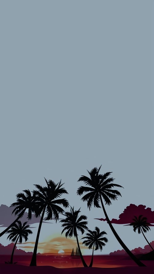 Tropical Sunset Palm Trees - Related Ghetto Wallpapers wallpaper