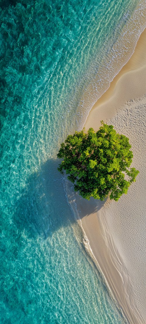 Aerial Tropical Beach View