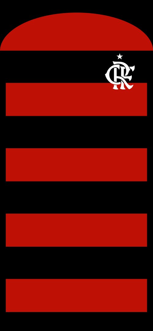 Flamengo Red Black Stripes - flags Wallpaper