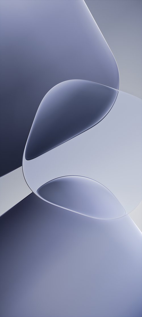Minimalist Blue Abstract Curves