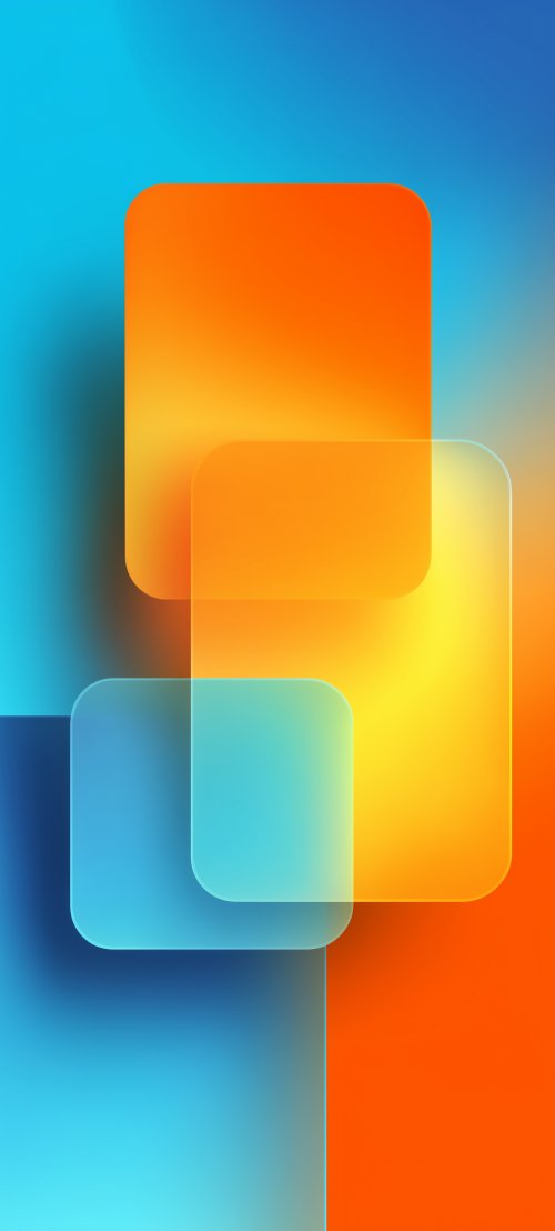 Minimalist Colorful Glass Shapes - minimal Wallpaper