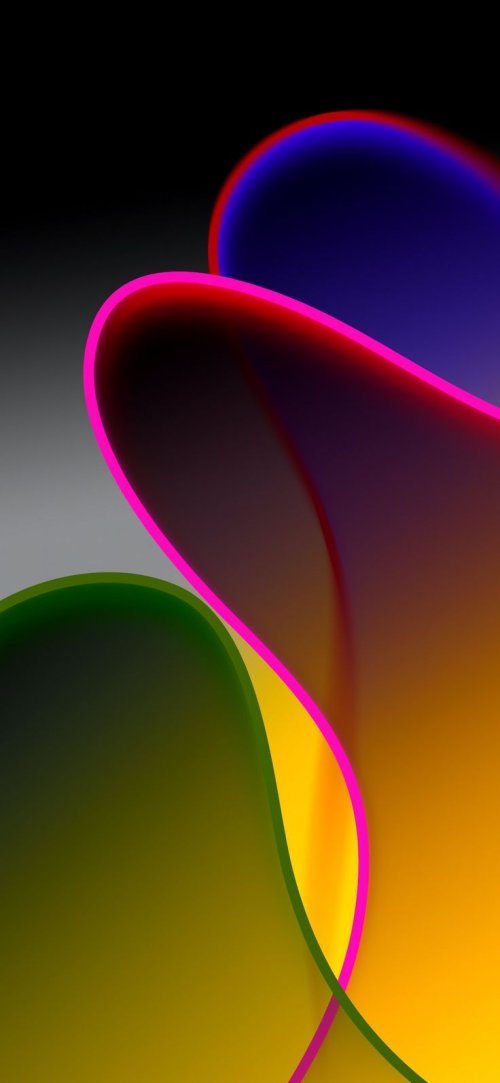 Vibrant Neon Abstract Curves - Related Darkify wallpaper