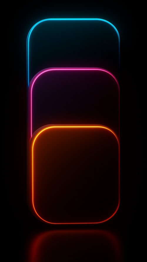 Glowing Neon Rounded Frames - neon Wallpaper