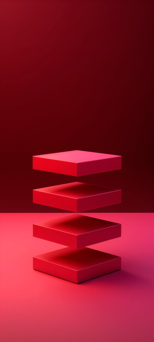 Floating Red Geometric Cubes - Related Ghetto Wallpapers wallpaper
