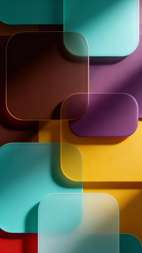 Colorful Frosted Glass Shapes - Related Ghetto Wallpapers wallpaper