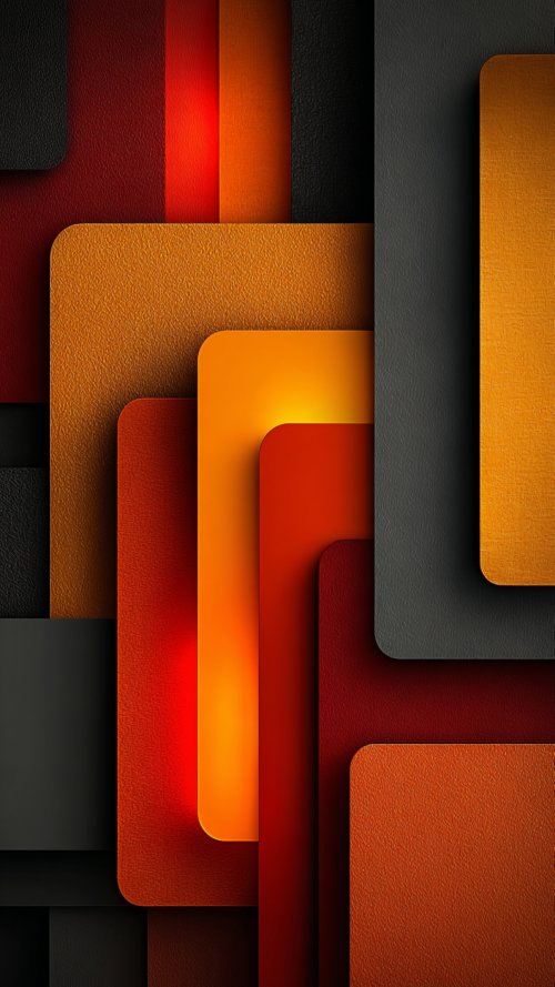 Abstract Warm Layered Shapes - Related StockWalls wallpaper