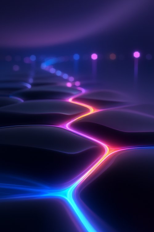 Neon Glowing Abstract Landscape - Related Ghetto Wallpapers wallpaper
